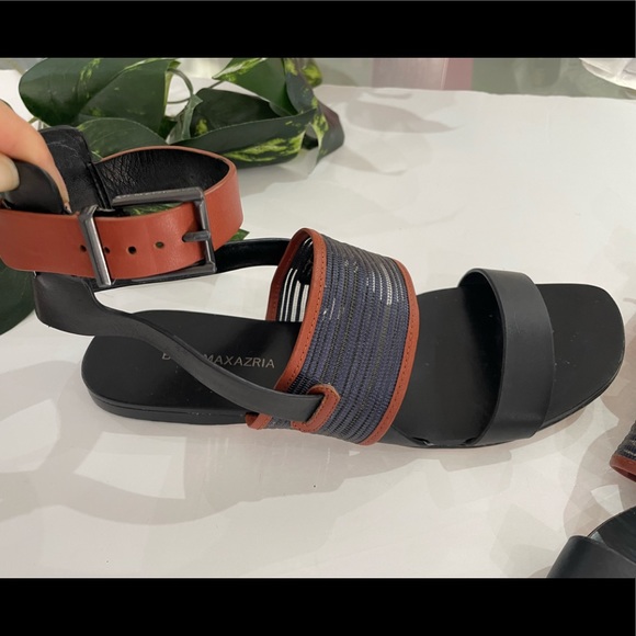 Bcbg gladiator sandals brown black and navy size 6 1/2 - Picture 3 of 7